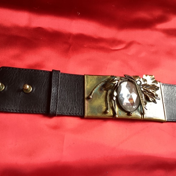 Black Leather Custom Design Belt main image 4